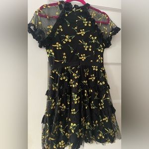 Black floral dress
